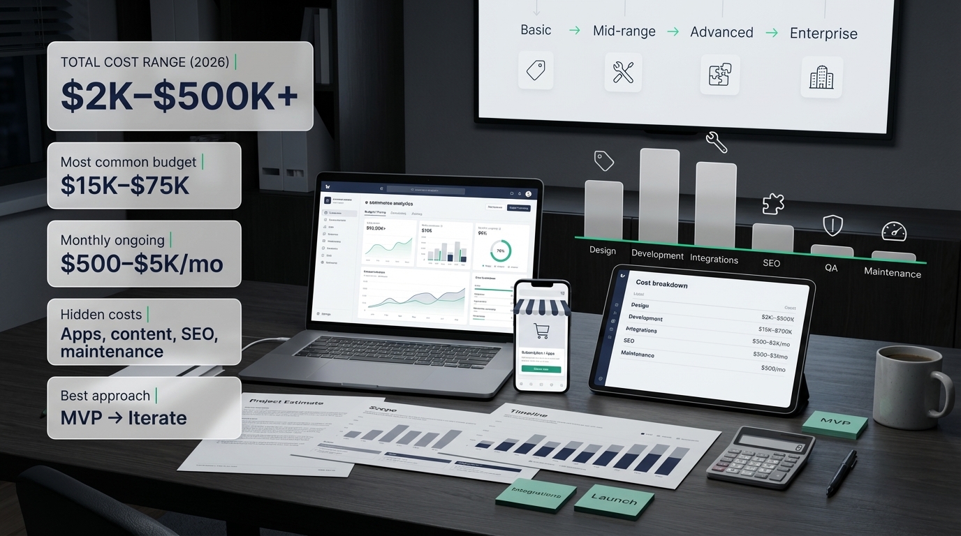 E-commerce website cost and pricing guide 2026