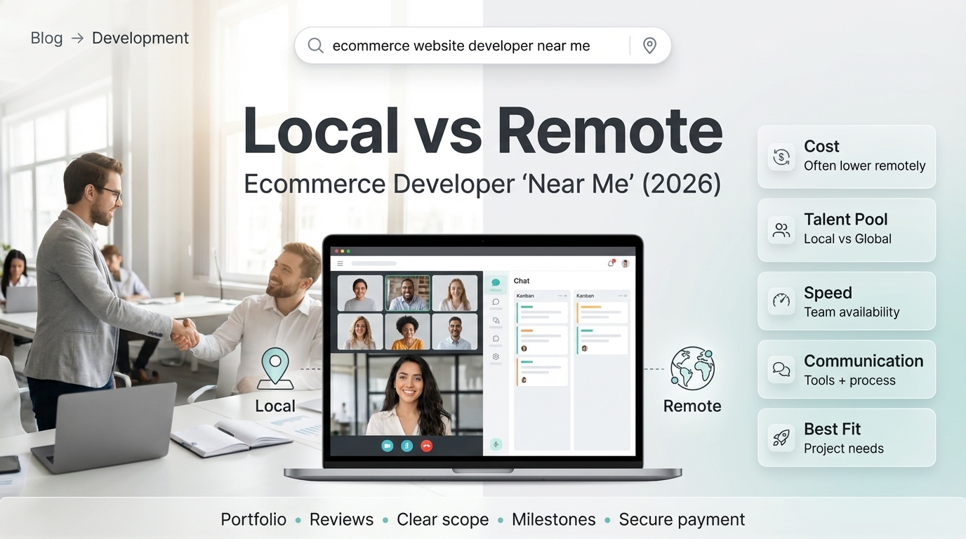 Ecommerce website designer and developer near me guide 2026