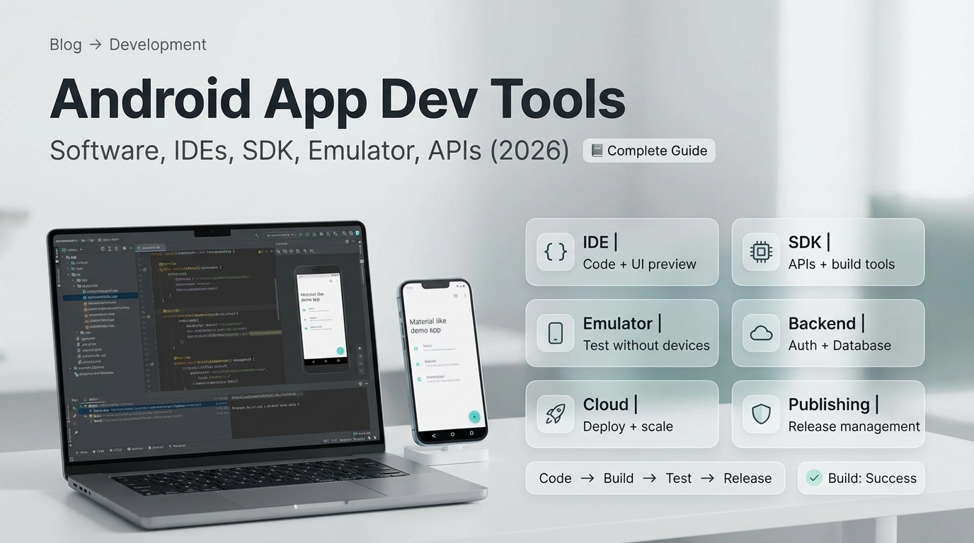 Google Android app development software complete guide 2026