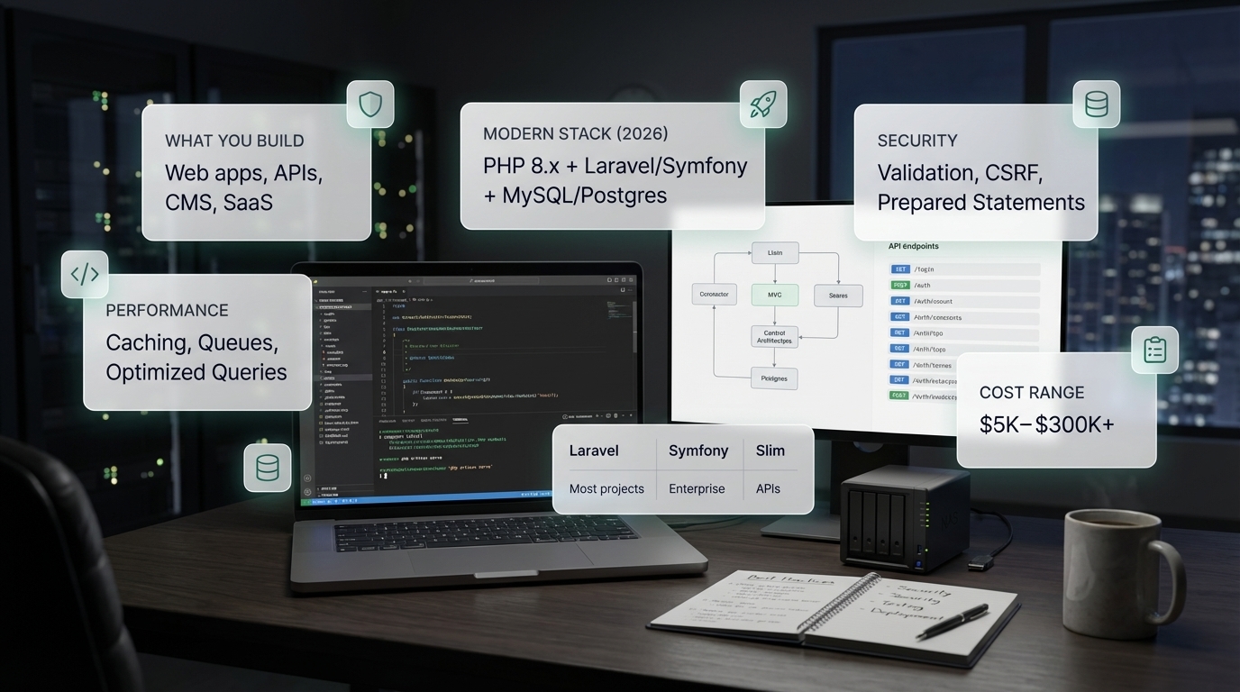 PHP web app development complete guide 2026